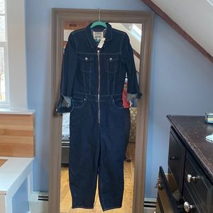 Cropped Levi’s made and crafted jumpsuit never worn new with tags heavy denim.